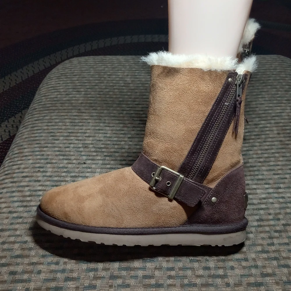 UGG Tan and Brown Winter Boots - Picture 6 of 12